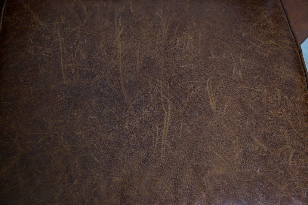 Restoration Hardware Leather Club Chair & Ottoman by (1 of 4)