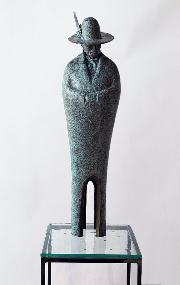 "Navajo Man" Juan Dell Bronze Sculpture (1 of 3)