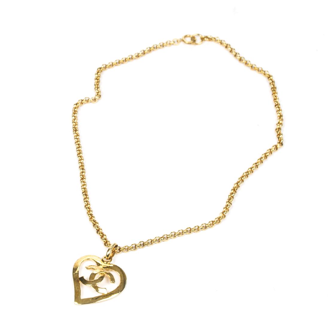Chanel Chanel Logo Heart Shape Necklace (1 of 2)