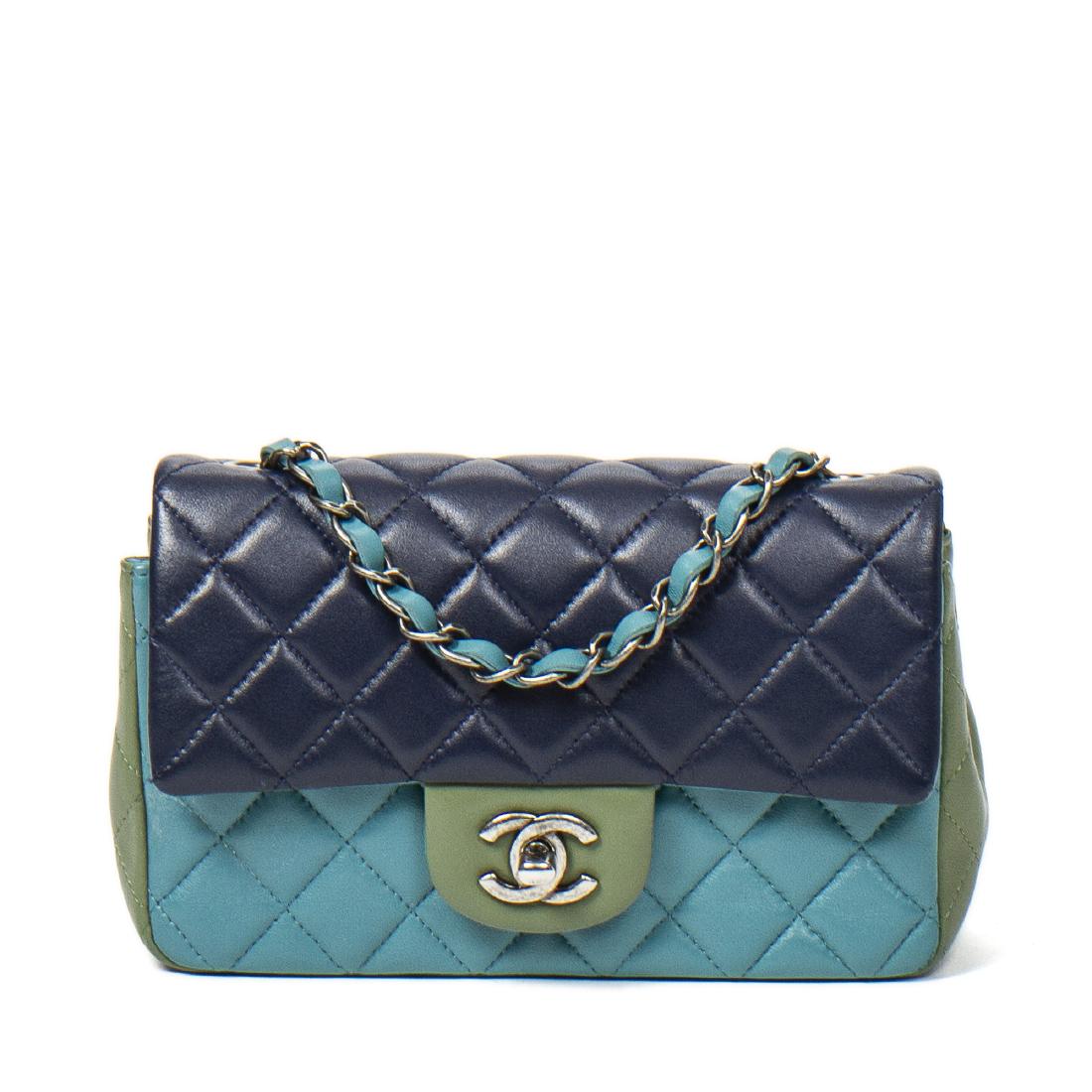 chanel tricolor flap bag