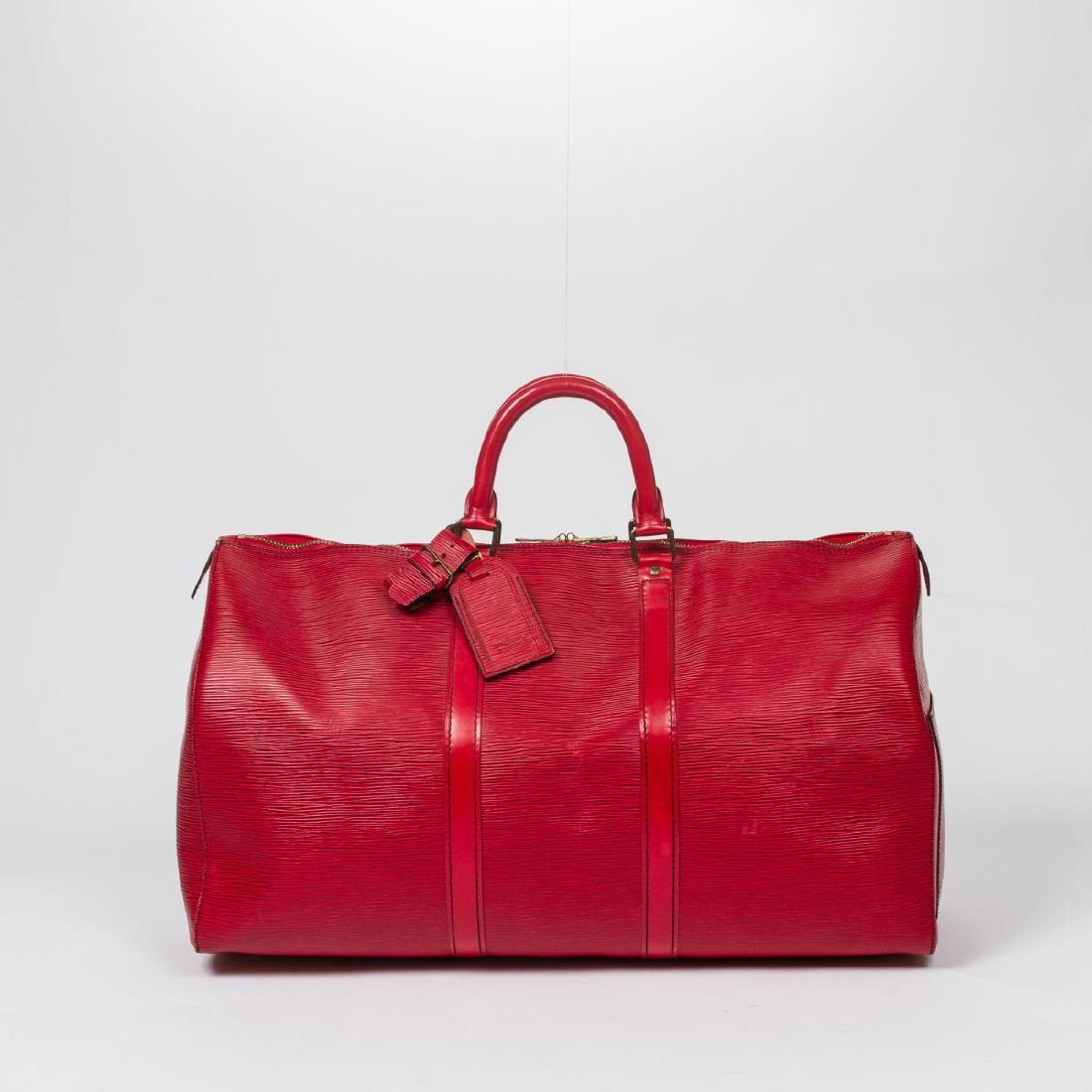 Louis Vuitton Keepall Black Stitching 50