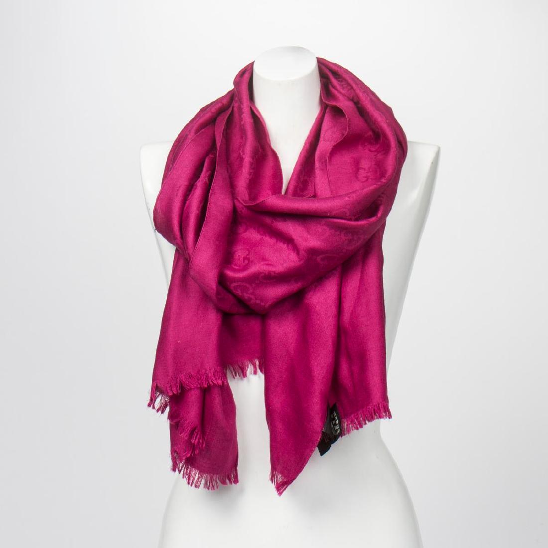 GUCCI Fringe Scarf (1 of 2)