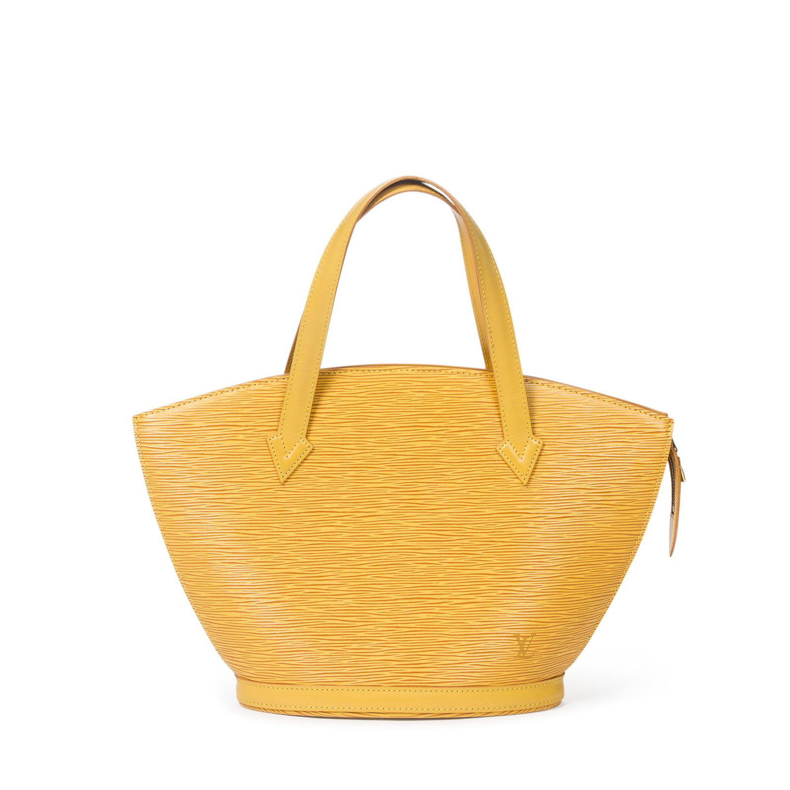 Louis Vuitton Calf Leather St-Jacques PM: Pre-loved Louis Vuitton St-Jacques PM in Yellow Calf Leather and Golden Brass hardware. Brands Identifier : VI1904. Dimensions: 23*24*10cm. All BrandCo Paris items come with a certificate of authentic