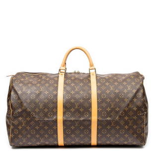 Louis Vuitton Keepall 60cm: Pre-loved Louis Vuitton Keepall 60cm in Brown Monogram Canvas, Golden Brass hardware. Dimensions (L*H*D) : 60*26*31cm. Production code : SP0948. Condition rating AA, considered as Perfect condition. P