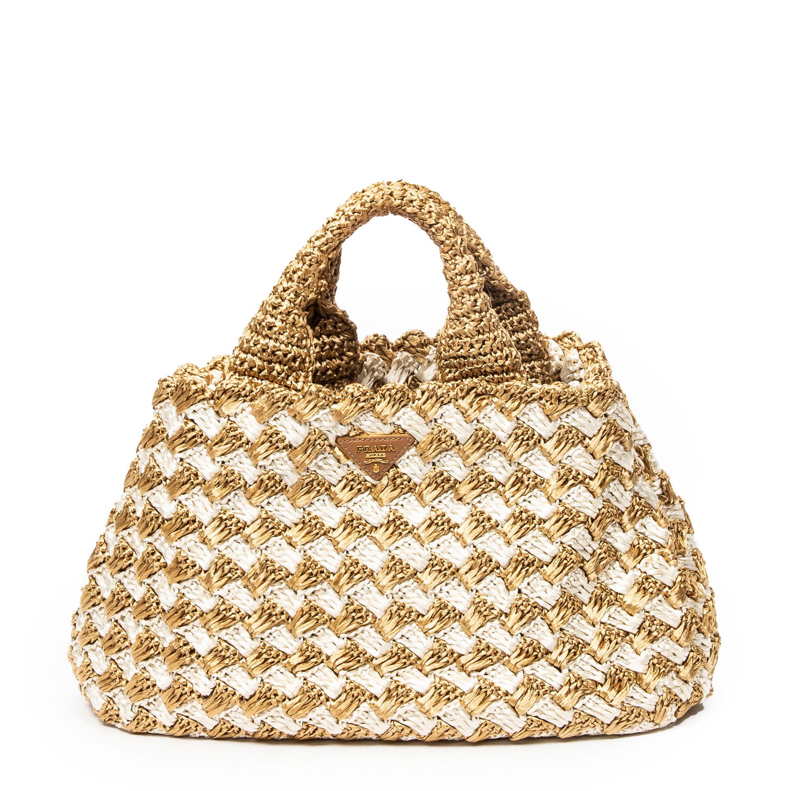 Prada Canapa Raffia Crochet Tote (1 of 8)