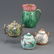 539: Four various Victorian majolica pieces,