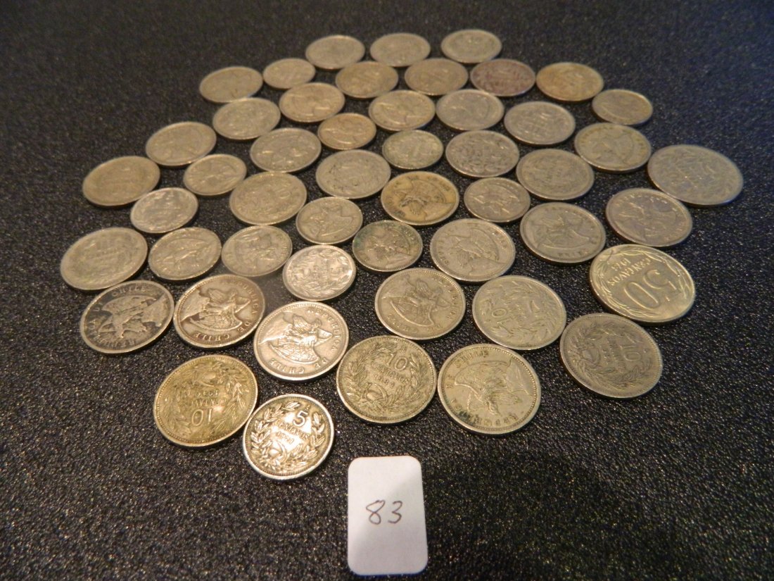 World Coins: Lot of Over 40 World Coins Chile