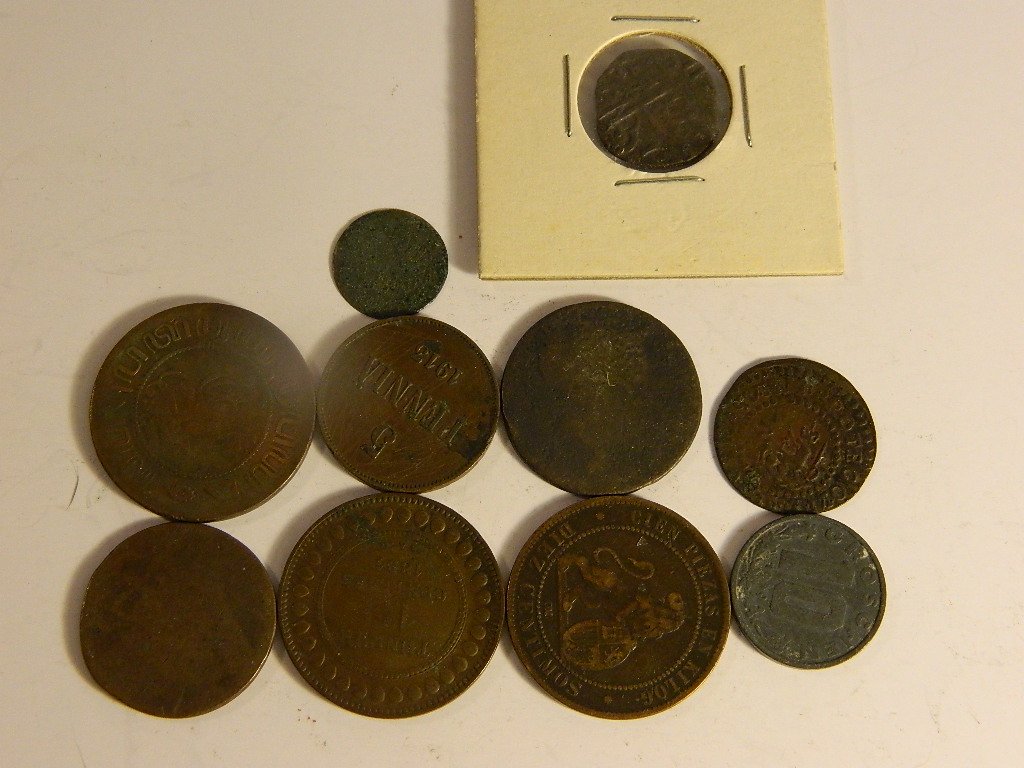 Group of Old Unidentified Word Coins OLD (1 of 4)