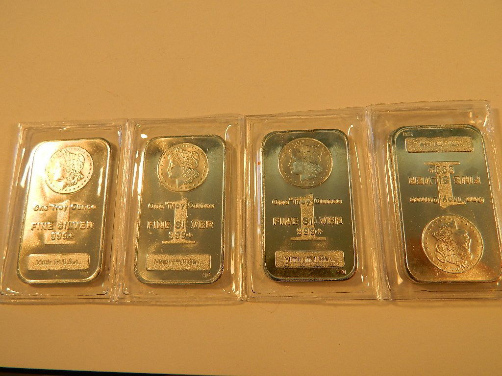5ea 1oz Silver Bars Morgan Design (1 of 2)