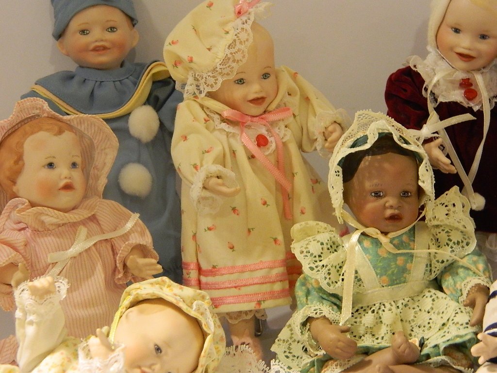 Antique Doll Collection, 11 Dolls - All Posed and (1 of 3)