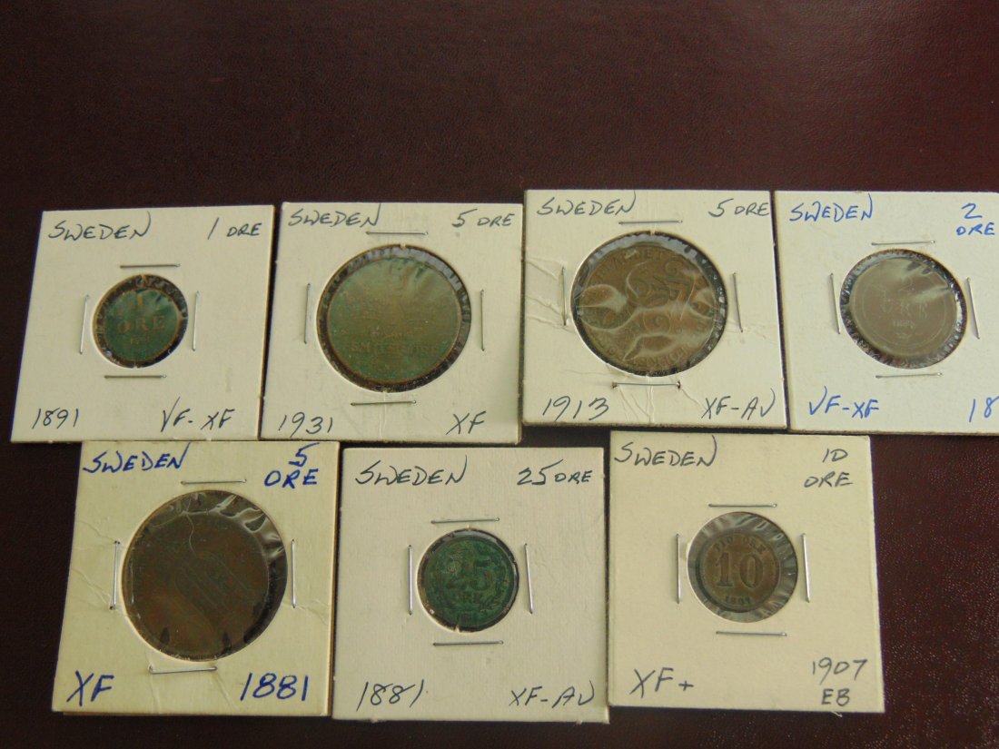 Lot of Old World Coins from Sweden (1 of 1)