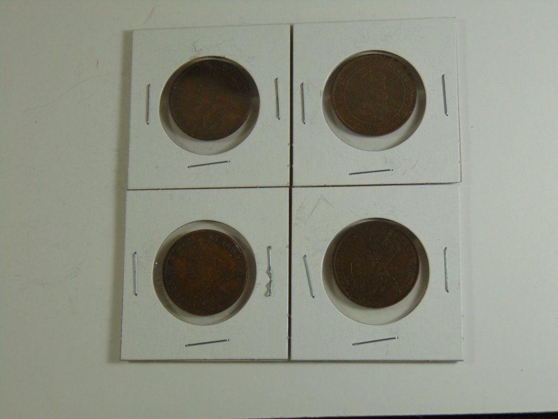 Lot of 4 Canada Large one Cent 1911,1910,1915,1911 (1 of 2)