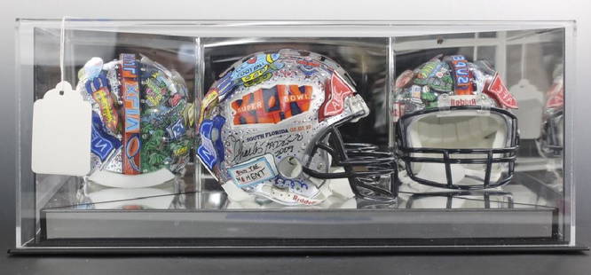 Charles Fazzino 3D Pop Art Super Bowl Football Helmet: 3-D Original Artwork Created and Signed by Charles Fazzino. Created by world renowned 3-D pop artist Charles Fazzino, who was an official licensed artist of Super Bowl XLIV In 2010. Here we present