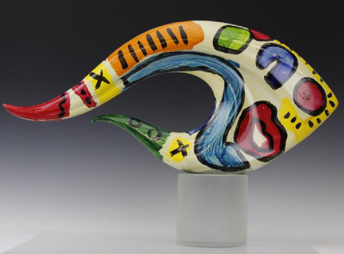 Signed Peter Keil (1942-) Painting Art Glass Sculpture (1 of 7)
