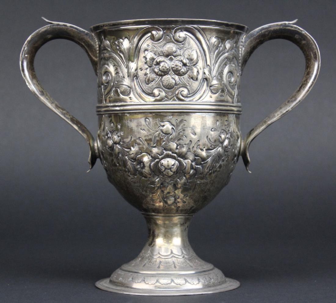 Early Peter Bateman Sterling Silver Repousse Loving Cup (1 of 8)