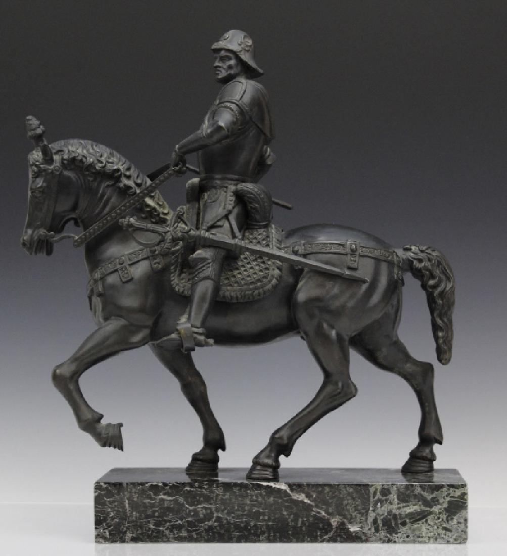19th Century Bronze Bartolomeo Colleoni On Horse Statue (1 of 5)