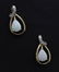PAIR of 14k Yellow Gold Opal & Diamond Drop Earrings - 2