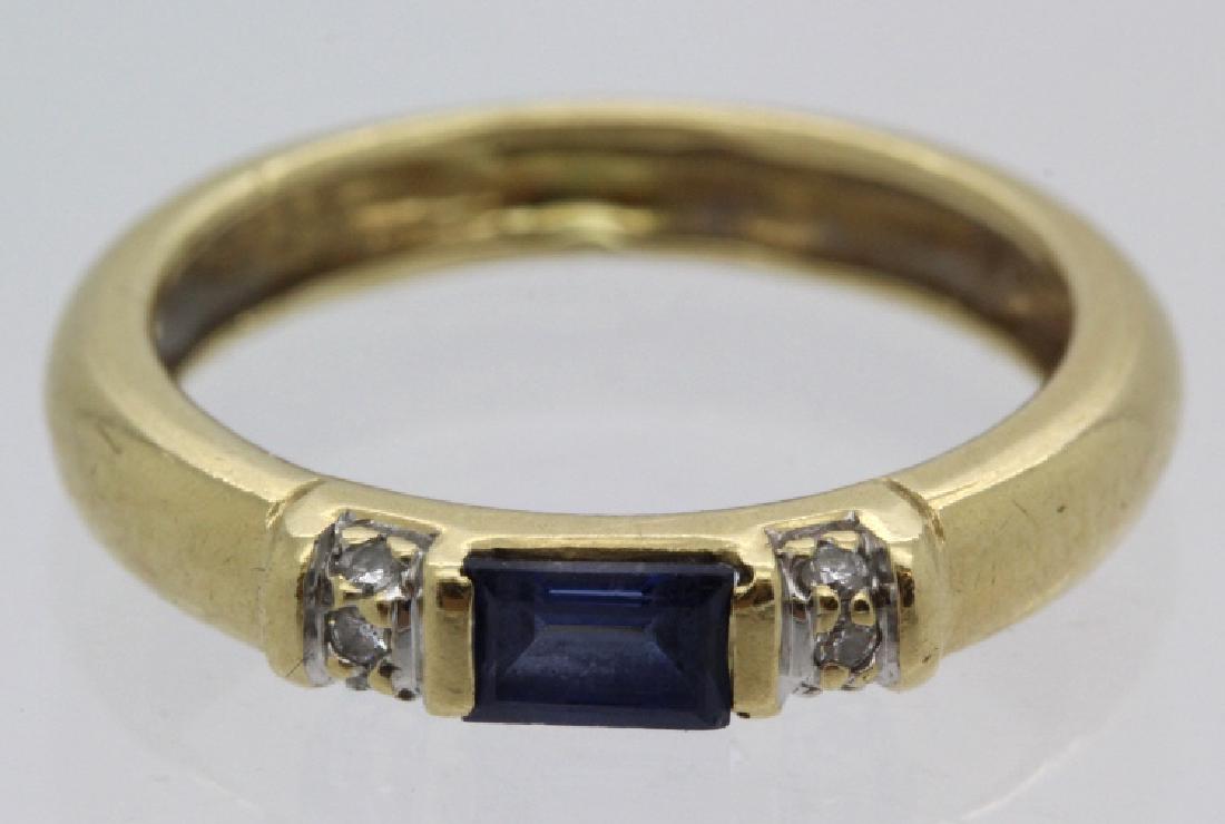FINE Ladies PEPI 14k Diamond & Blue Sapphire Ring s 5.5 (1 of 6)