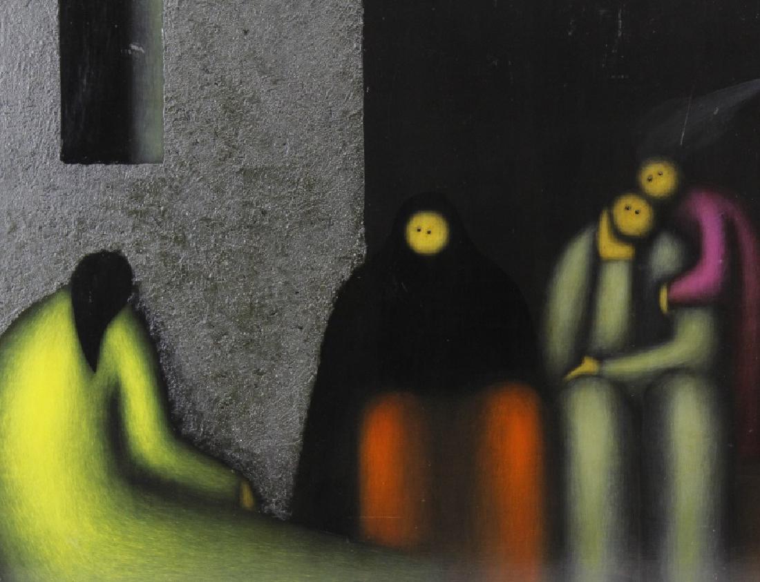 SIGNED Jesus Leuus (1948-) Minimalist Oil Painting 1968 (1 of 5)