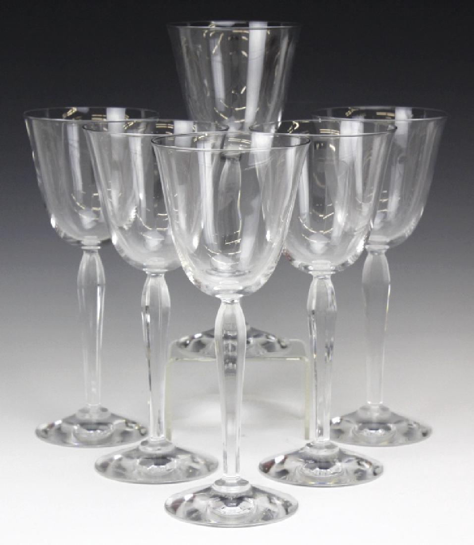 Six (6) CLARA Baccarat Fine French Crystal Wine Glasses: Set of 6 Baccarat, France, Clara pattern wine glasses. These 6 wine stems come with their original boxes and come in perfect condition. Measure 8.5" tall and a 3.5" diameter bowl. Etched mark on base 