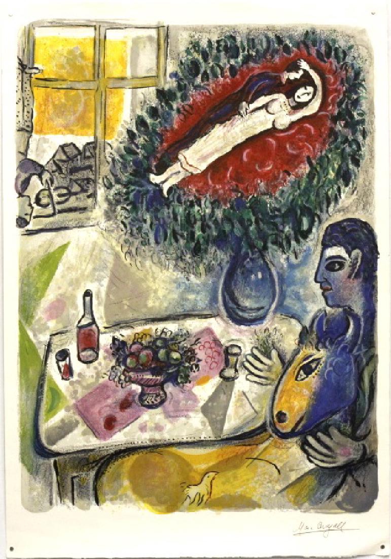 Marc Chagall L/E Reverie Color Litho Lithograph (1 of 5)