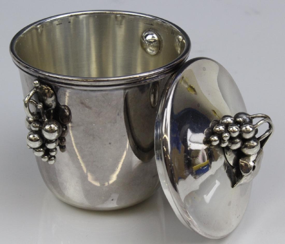 Danish DGH 925s Sterling Silver Grape Box Jar 162g. (1 of 6)