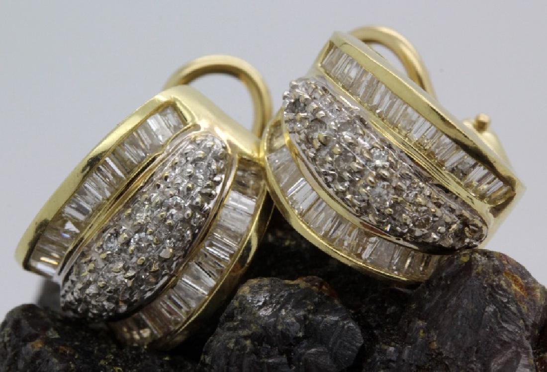 PAIR of 14k Yellow Gold 1.5 Ct TW Diamond Earrings (1 of 6)