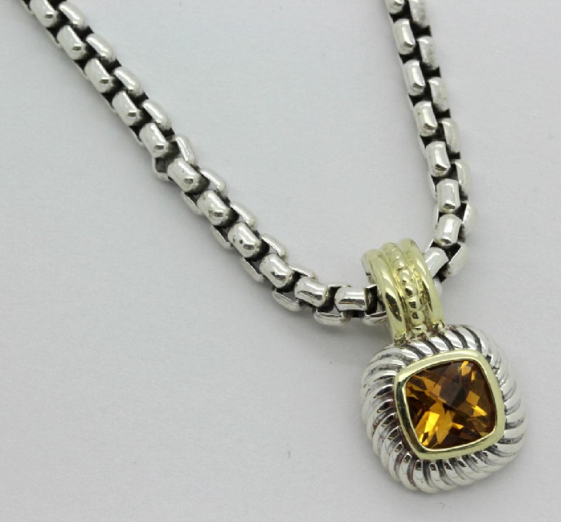 David Yurman 18k & Silver Necklace & Citrine Pendant (1 of 8)