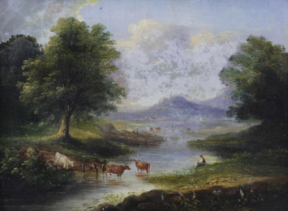 V. Dorland Pastoral Landscape Oil Painting FRAMED (1 of 6)