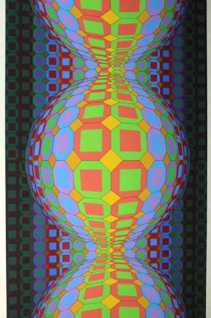 Large VICTOR VASARELY Op Art L/E Silkscreen Print (1 of 9)