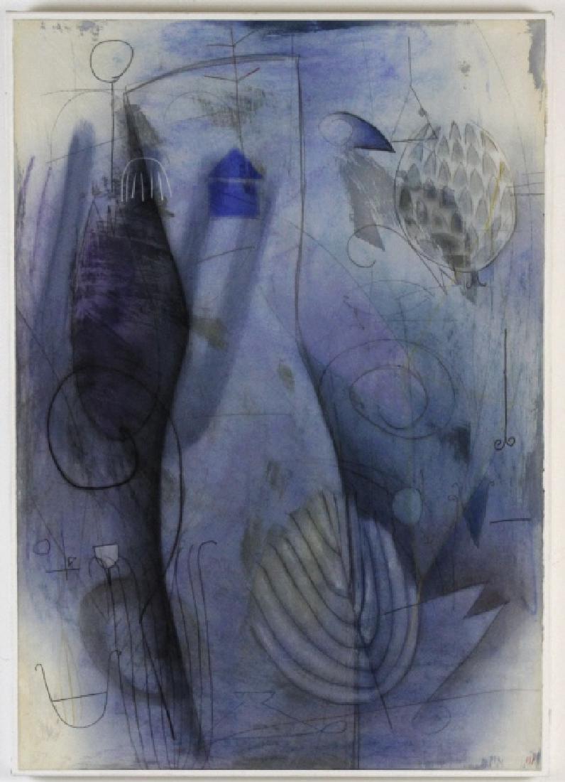 EMI WHITEHORSE Purple Flowers Abstract Painting (1 of 8)