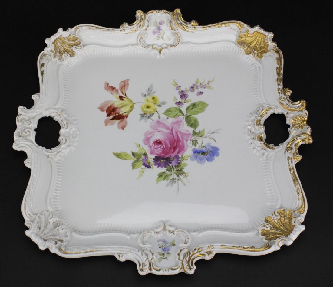 Large MEISSEN Porcelain Floral Square Platter (1 of 7)