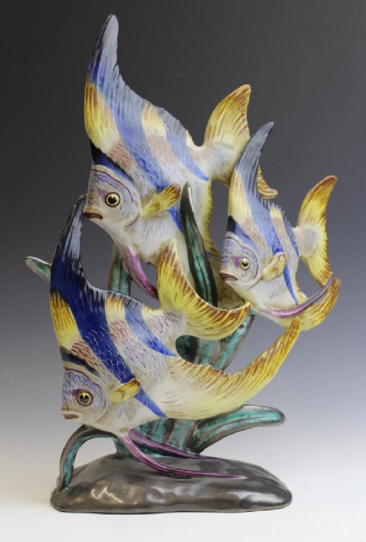 Ugo Zaccagnini Angel Fish Italian Pottery Statue (1 of 4)