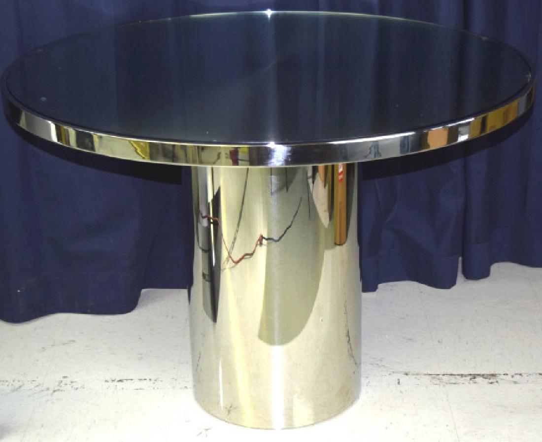 BRUETON Stainless Steel Speer Round Dining Table (1 of 5)