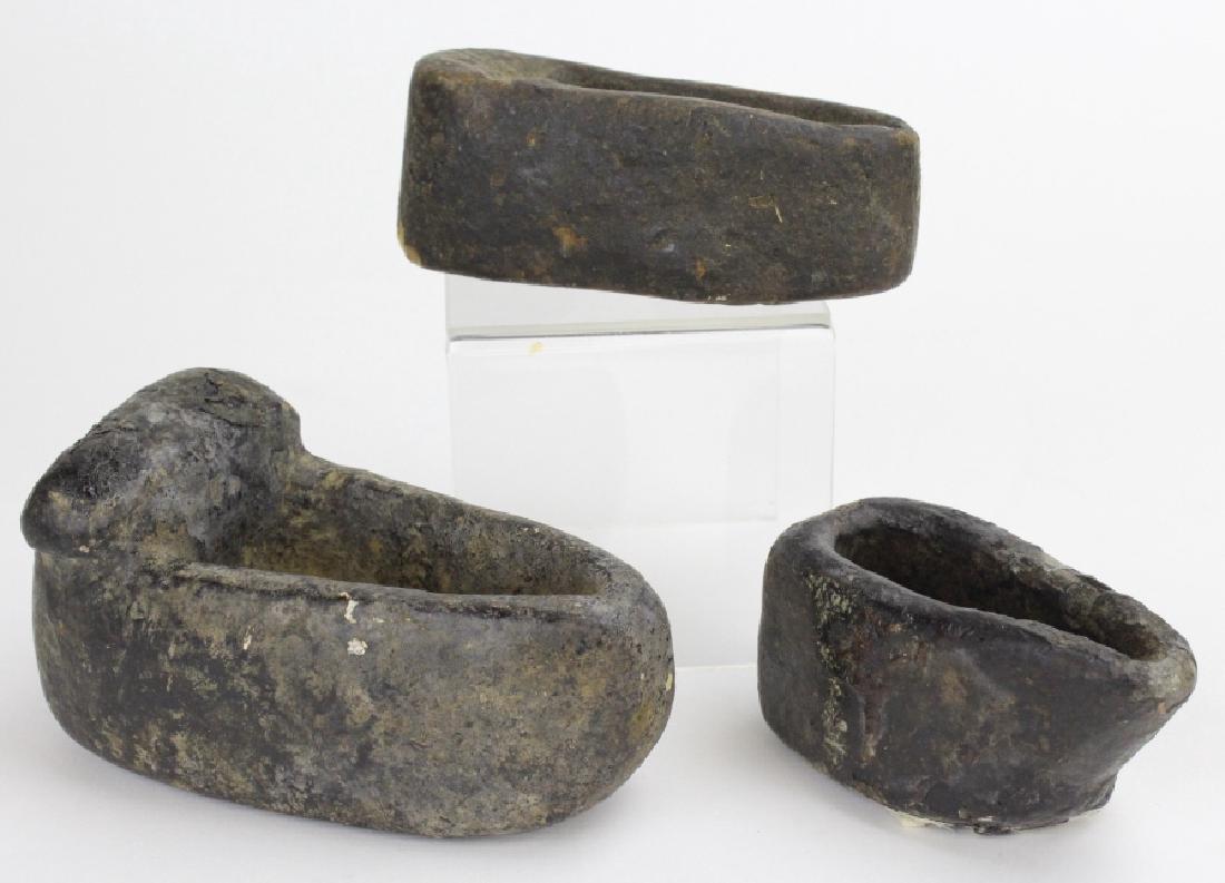 3 Ancient Roman Period Carved Stone Oil Lamps (1 of 5)