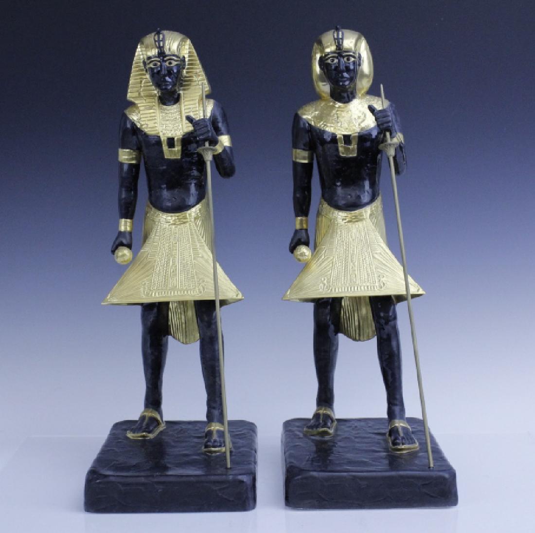 Pair BOEHM Porcelain Egyptian Guardian Figures (1 of 9)
