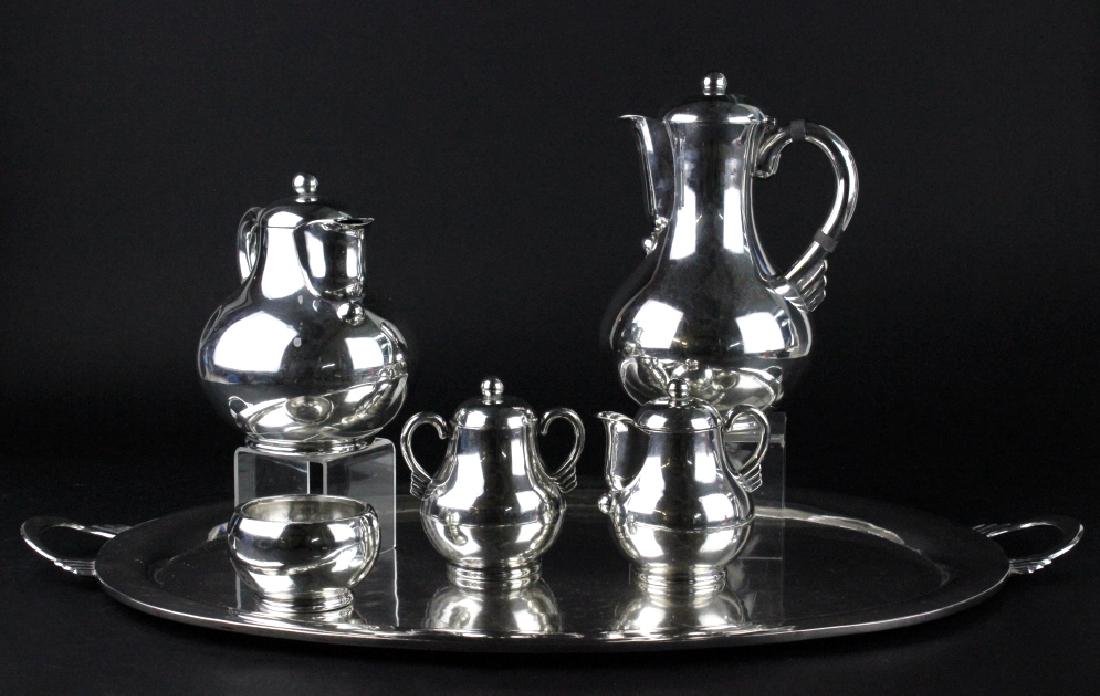 6 Piece Hector Aguilar Sterling Silver Tea Set (1 of 6)