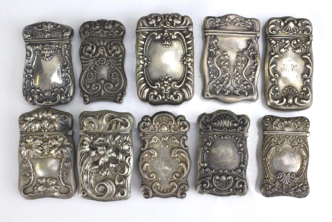 Lot of 10 Art Deco & Nouveau Vesta Match Safes (1 of 5)