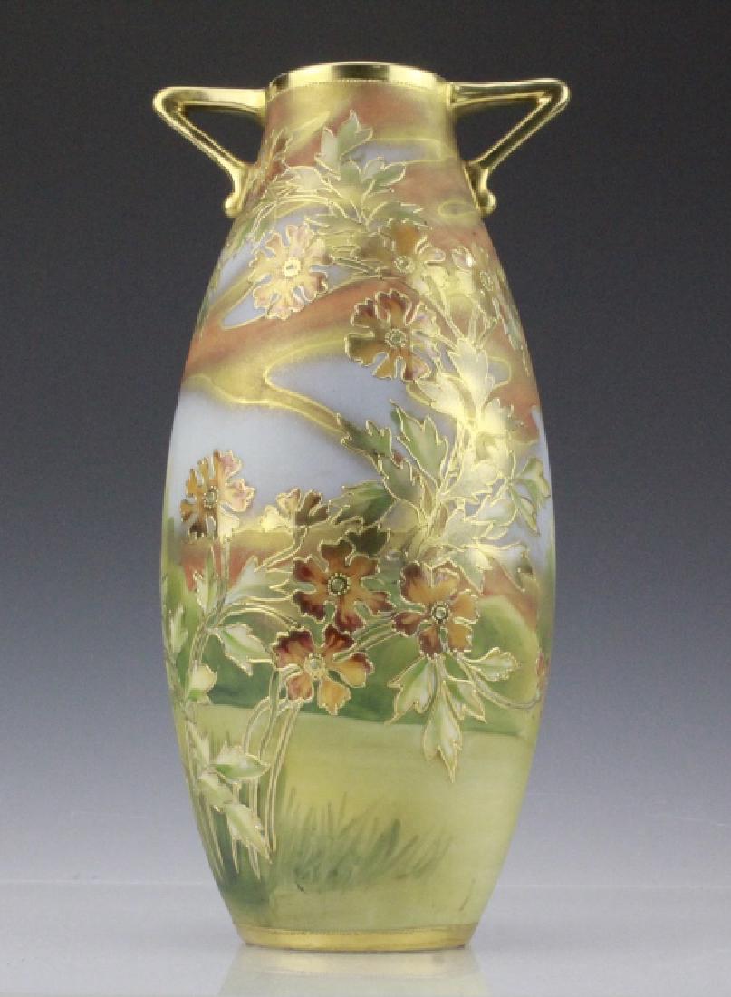 Antique Nippon Painted Gilt Moriage Decorated Vase (1 of 10)