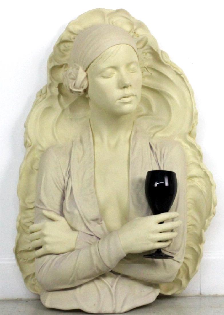 Signed Marc Sijan Woman Realistic Wall Sculpture (1 of 9)