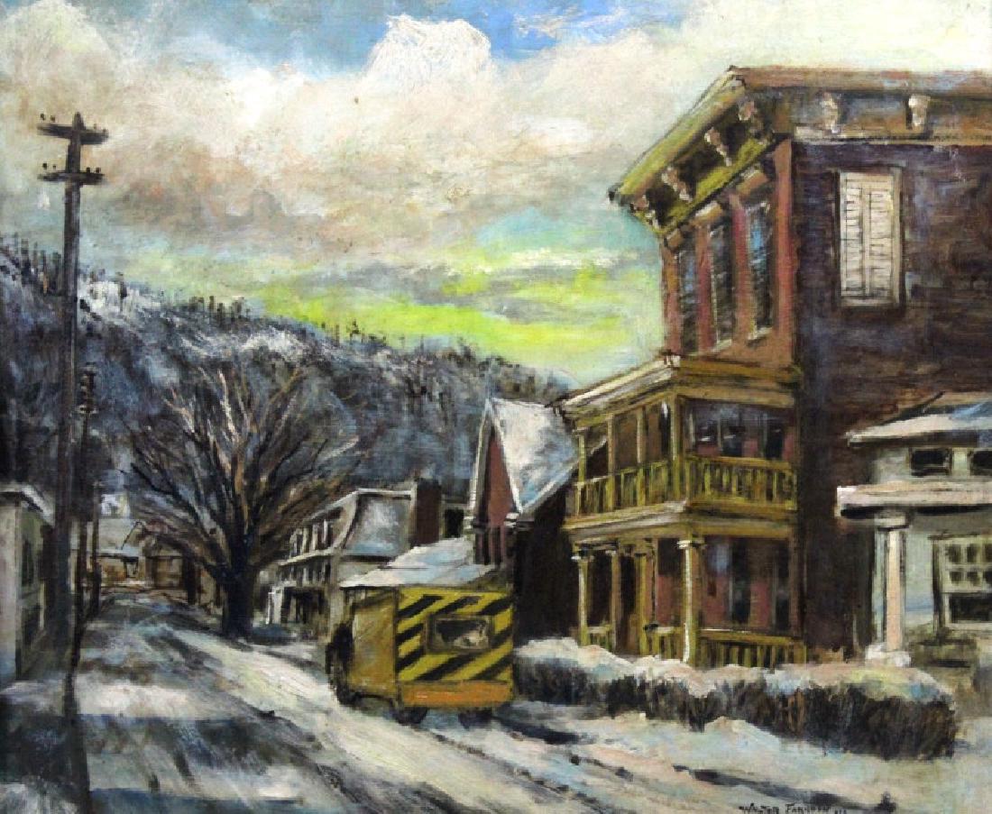 Walter Farndon Main Street Oil On Board Painting (1 of 7)