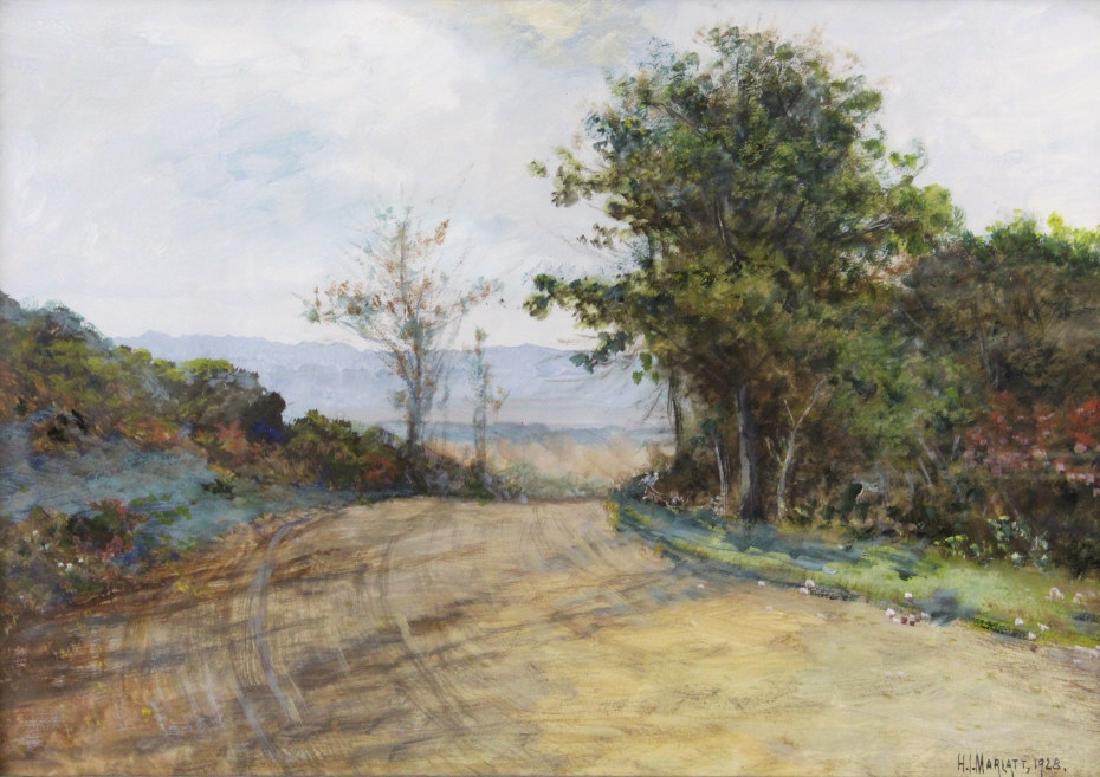 Hamilton Marlatt Gouache Watercolor Painting 1928 (1 of 5)