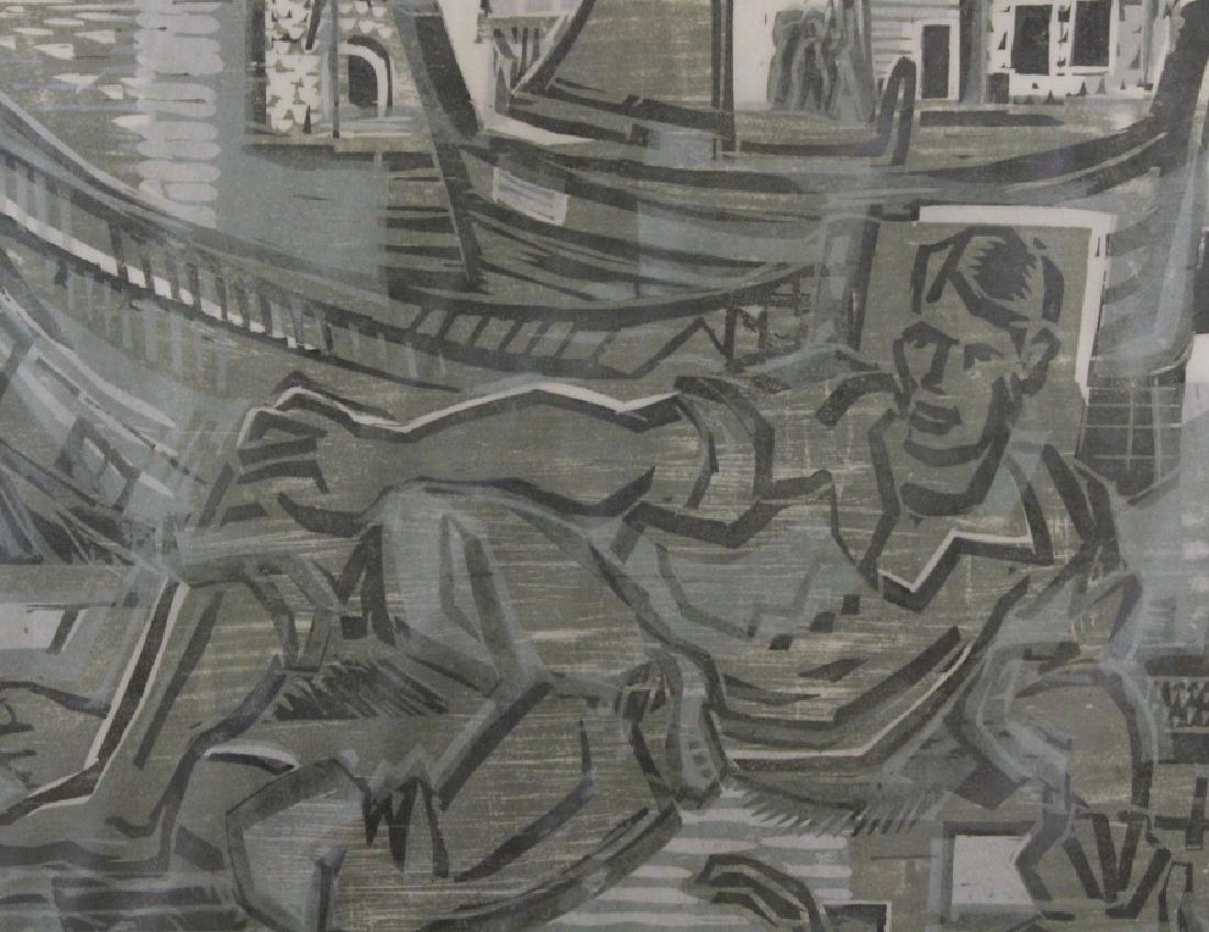 Signed Andre Bieler Framed Woodblock Print (1 of 7)