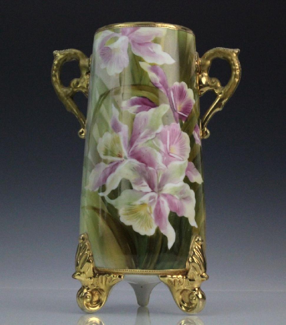 Nippon Double Handled Gilt Floral Tri-Footed Vase (1 of 8)