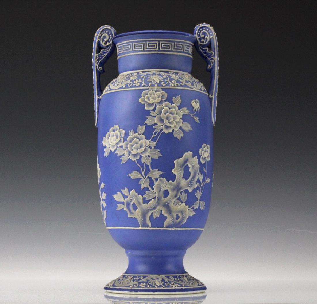 Nippon Wedgwood Jasperware Style Amphora Vase (1 of 10)