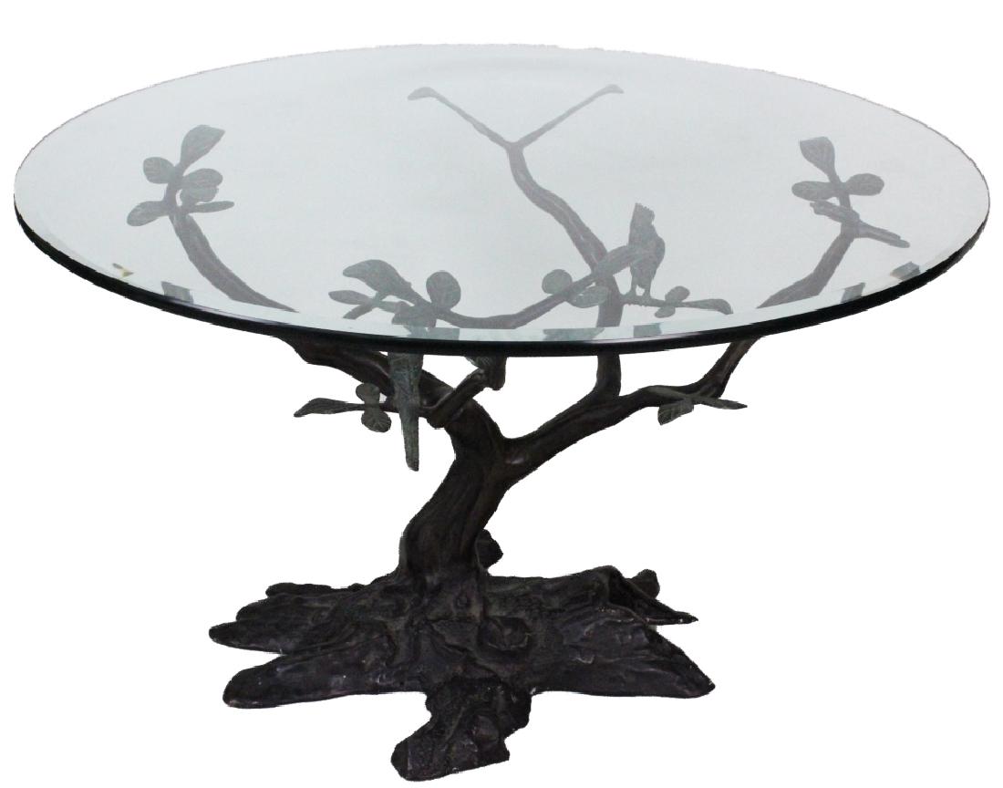 Maitland Smith Style Bronze Tree Branch Bird Table (1 of 7)