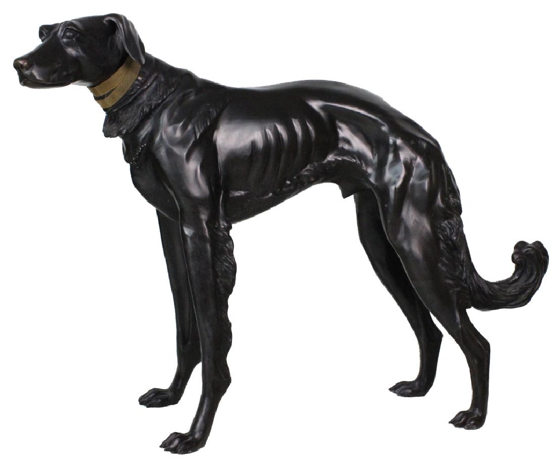 Large Lifesize Cast Bronze Greyhound Dog Statue (1 of 6)