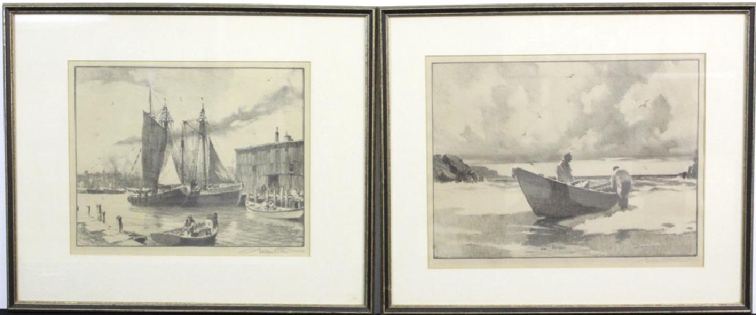 Pair GORDON GRANT Lithographic Ship Prints (1 of 7)