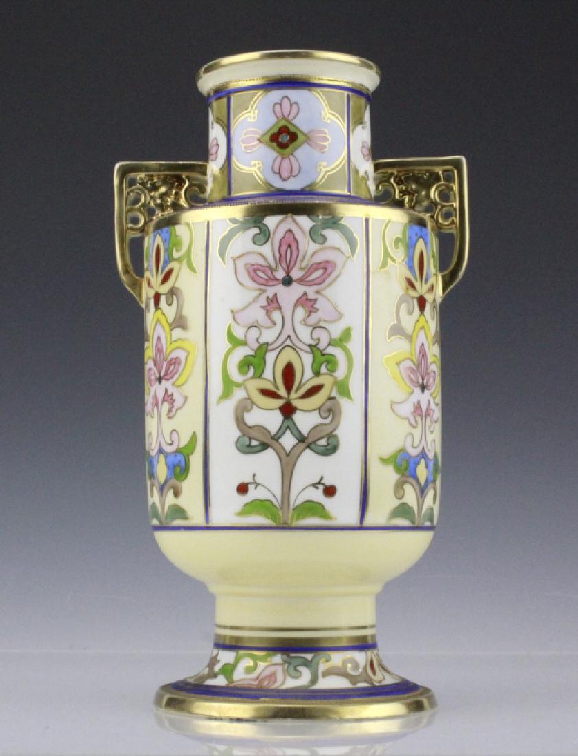 Antique Oriental Style Nippon Footed Urn Form Vase (1 of 10)