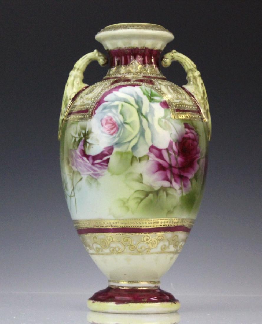 Nippon Gilt & Hand Painted Floral Decorated Vase (1 of 9)